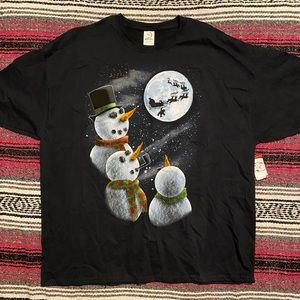 3XL Snowman funny holiday graphic tee